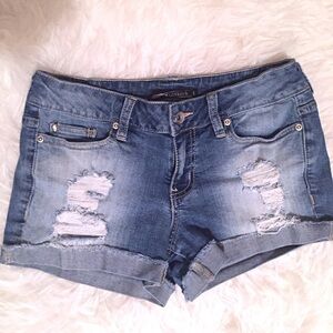 Lovesick Womens distressed jean shorts size 1